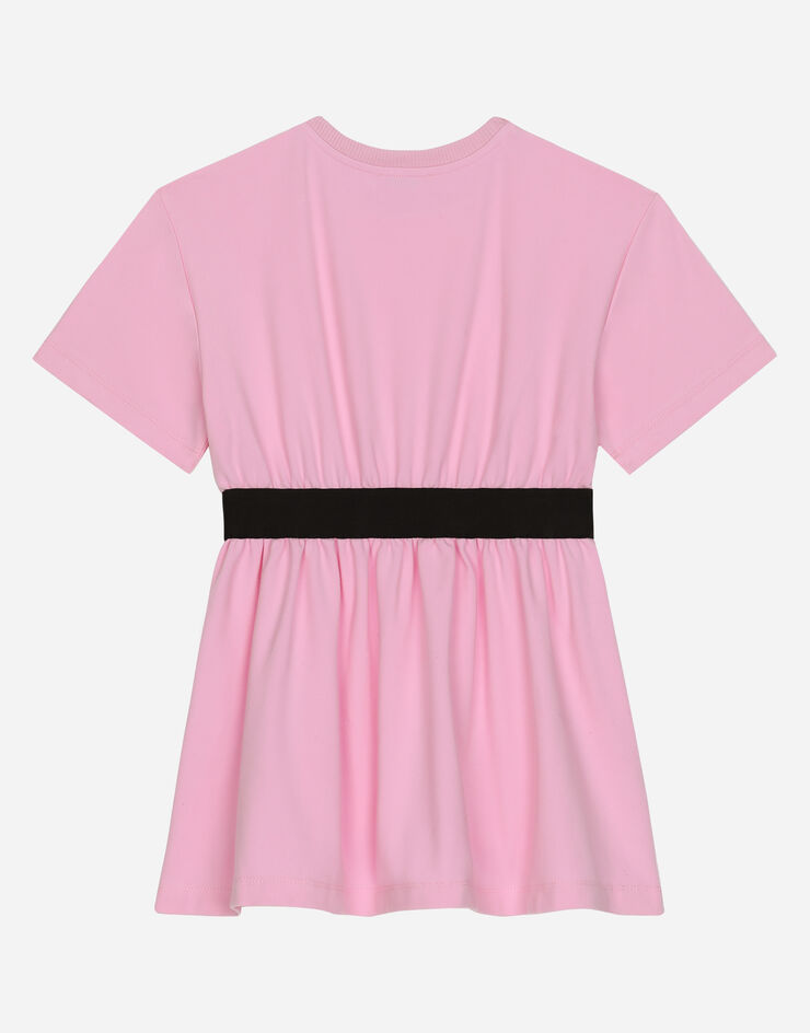 DolceGabbanaSpa Interlock dress with branded elastic Pink L5JD6EG7I0D