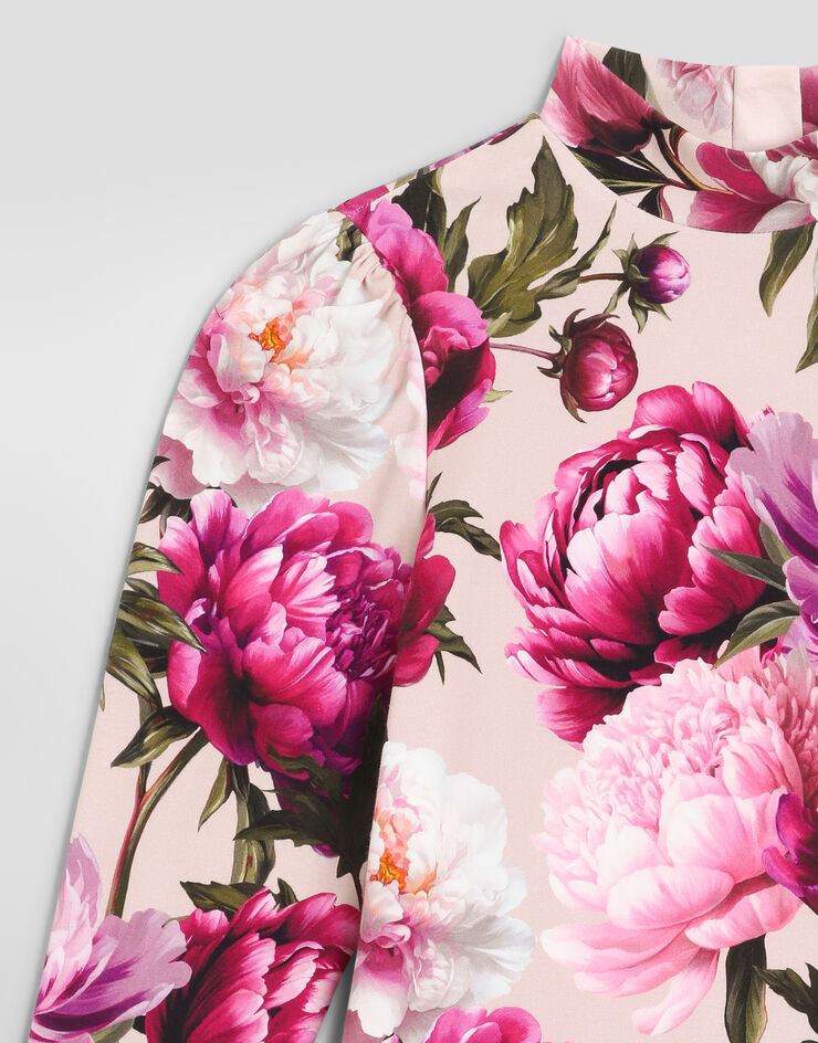 Dolce & Gabbana Peony-print interlock dress Dolce & Gabbana Peony-print interlock dress Multicolor L5JD7LG7QZU