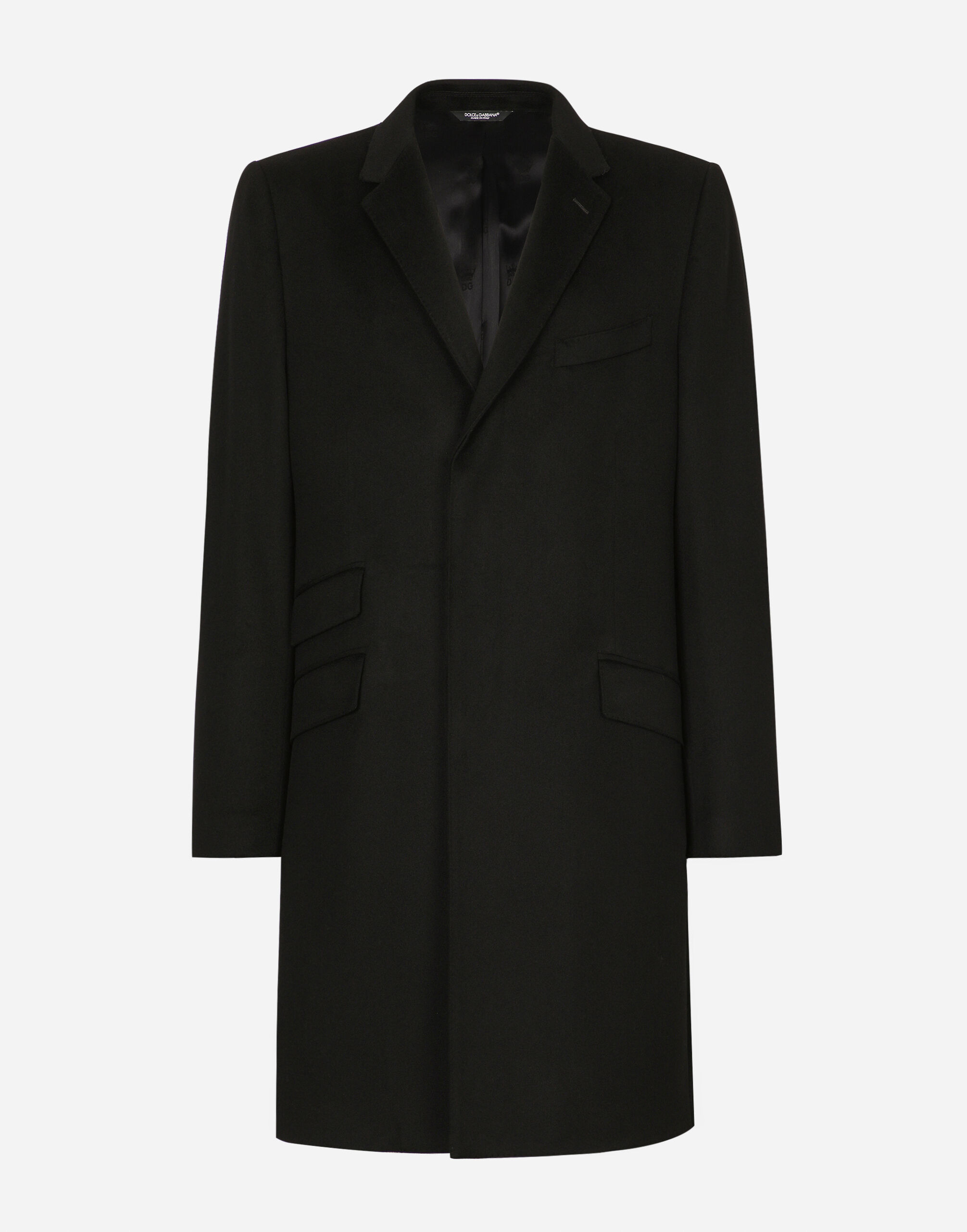 Manteau en laine et cachemire en Noir pour pour homme Dolce Gabbana