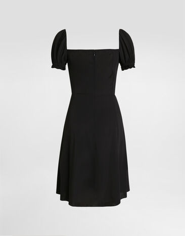 Dolce & Gabbana Stretch charmeuse dress Black F60GOTFUABF