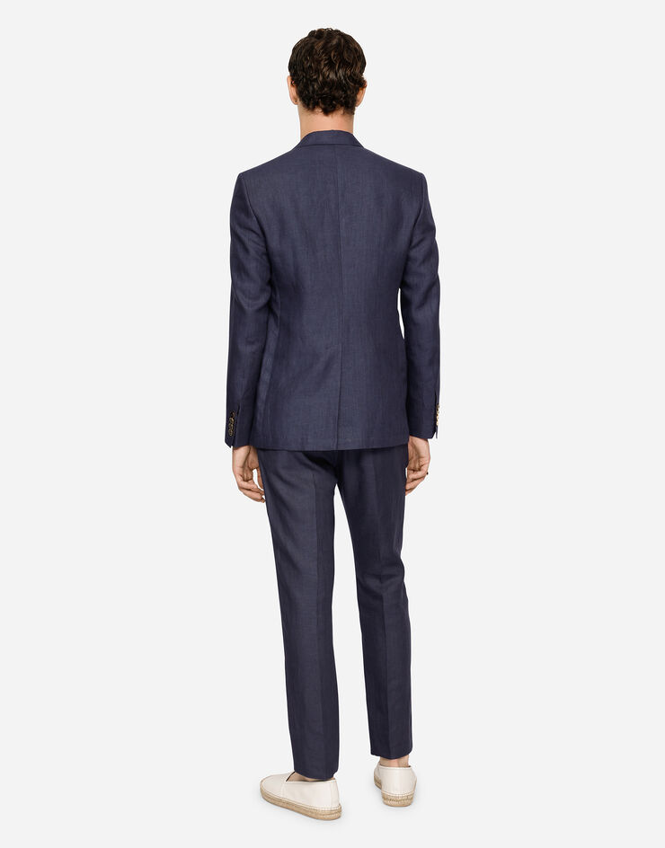 Dolce & Gabbana Chaqueta Sicilia de lino Azul G2QS6TFU4LF