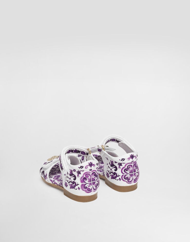 Dolce & Gabbana Majolica-print leather sandal Multicolor D20099AV210
