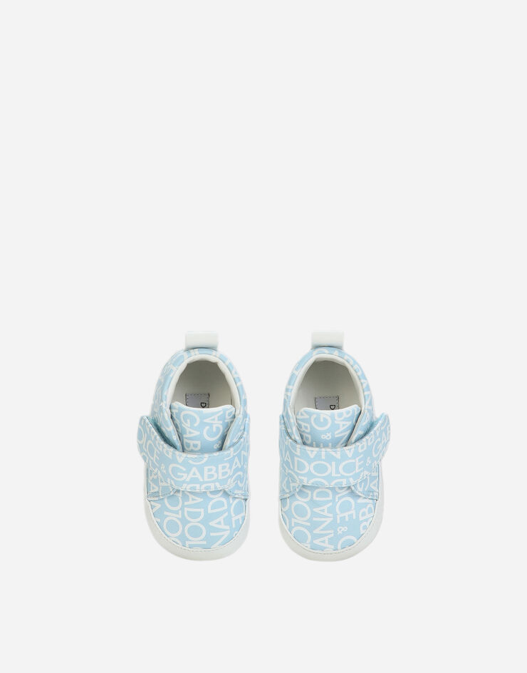 Dolce&Gabbana Printed nappa leather mid-top sneakers Azure DK0130AX179