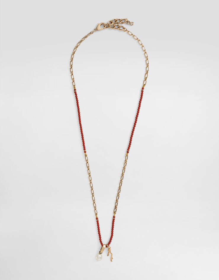 Dolce & Gabbana 坠饰与宝石金属项链 金 WNO5C3W1111