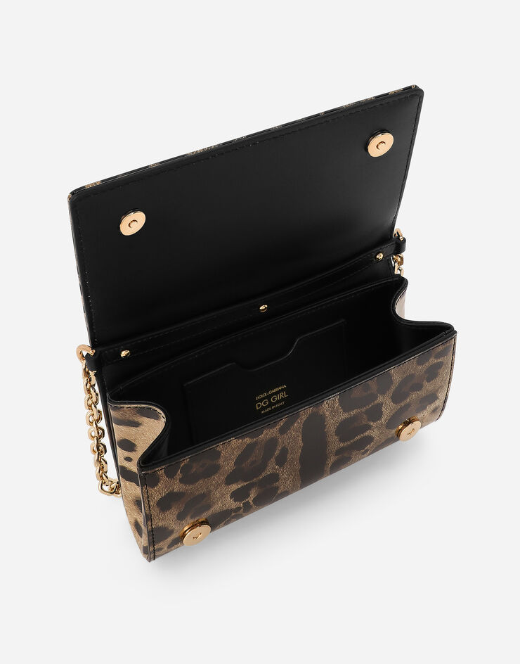 Dolce & Gabbana Мини-сумка DG Girls леопардовым принтом BI3278AM568