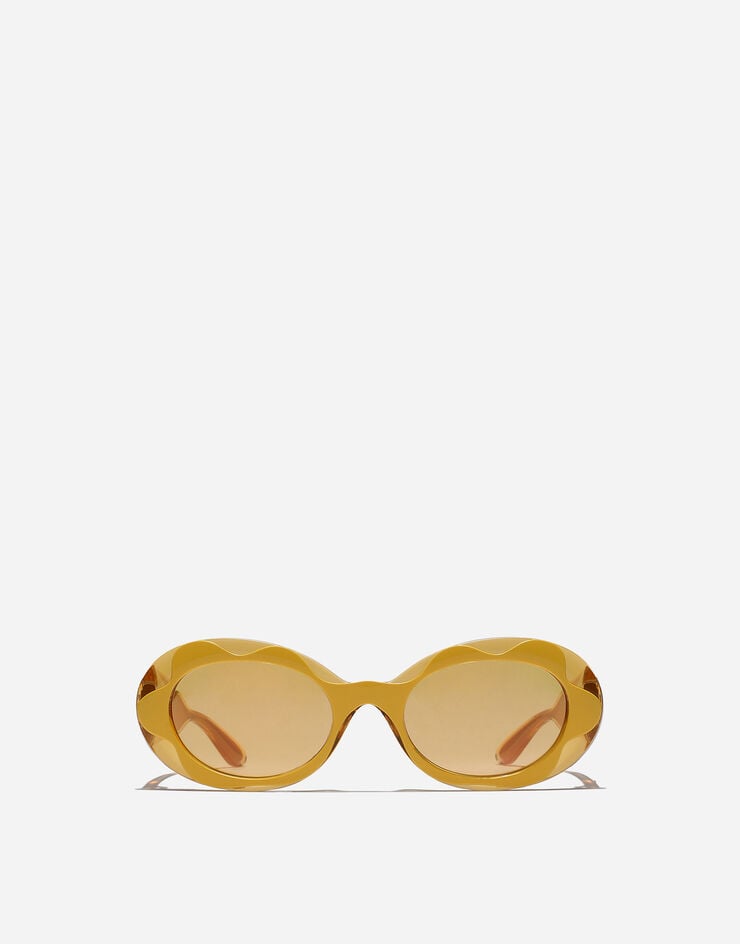 Dolce & Gabbana نظارات شمسية Flower Power أصفر VG600KVN47J