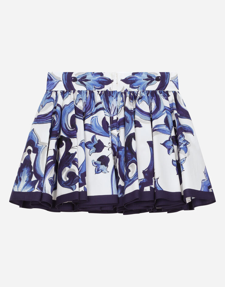 Dolce & Gabbana Majolica-print poplin skirt Multicolor L54I34G7EX6