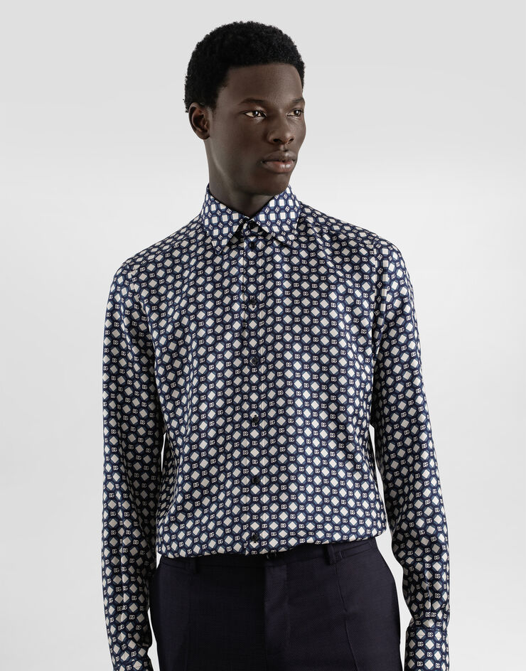 Dolce & Gabbana Printed silk twill martini shirt Print G5MM4TIS1ZI
