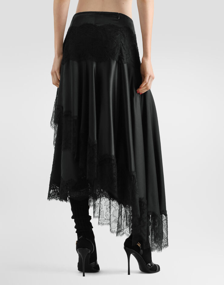 Dolce & Gabbana Falda en satén Dolce & Gabbana Falda en satén Negro F4DL0TFU1AU