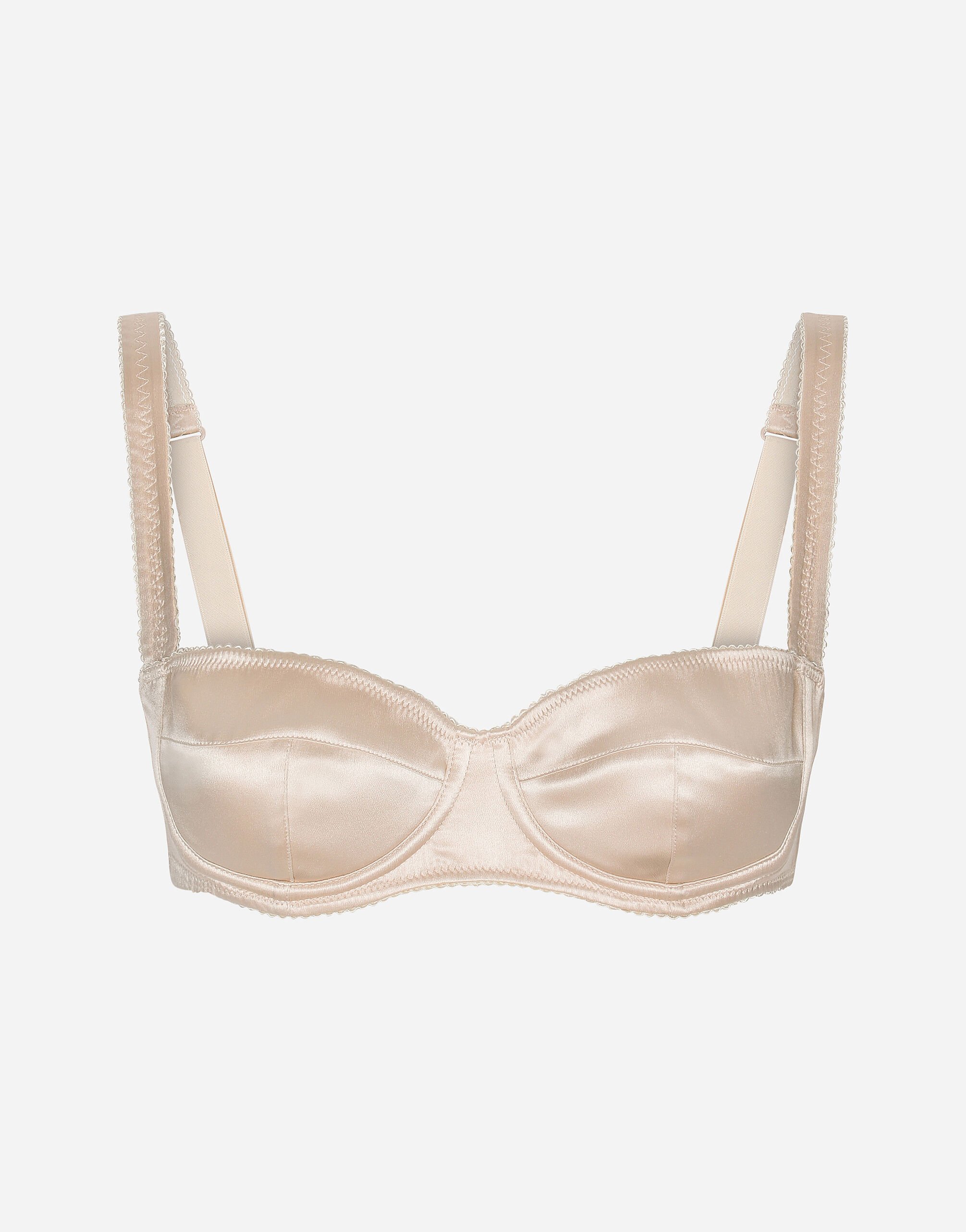 Satin balconette bra in Pale Pink for Women | Dolce&Gabbana® US