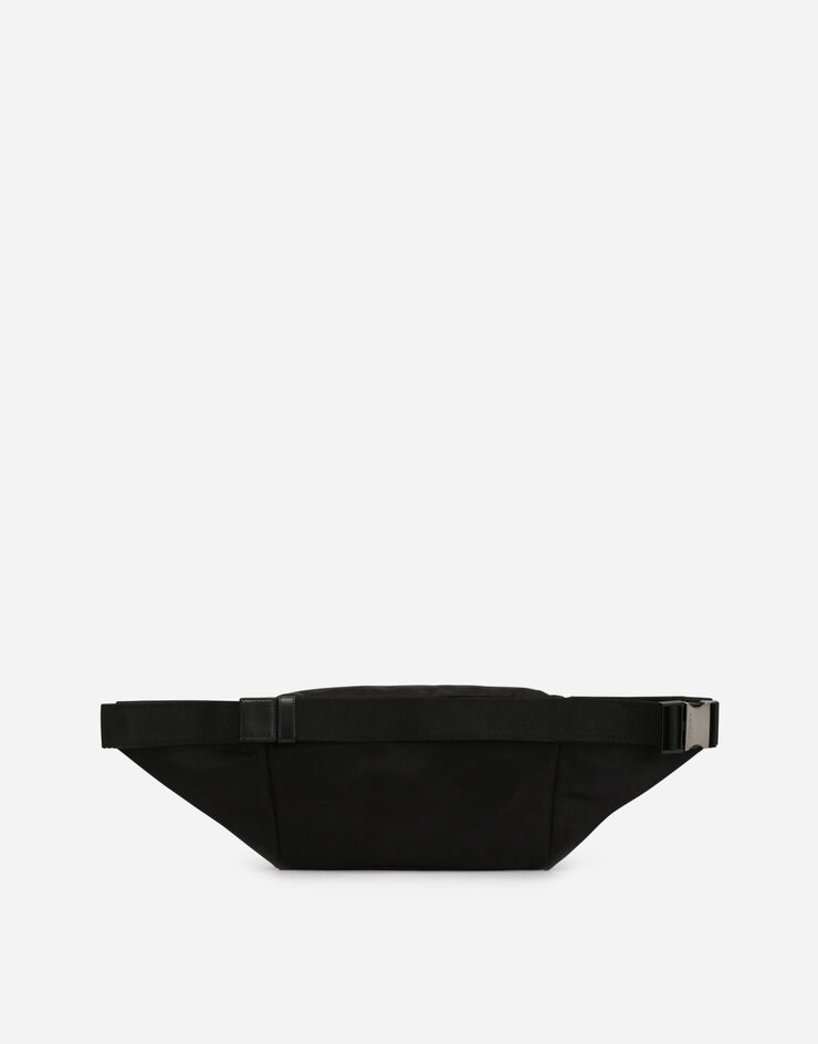 Dolce & Gabbana Nylon belt bag with branded plate Black BM1956AY139