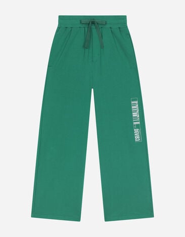 Dolce & Gabbana Pantalon de jogging en jersey avec logo DGVIB3 Vert L7JPIXG7M7A