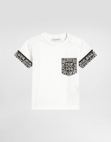 Dolce & Gabbana Majolica-print short-sleeved jersey t-shirt Multicolor L1JTITG7O9G