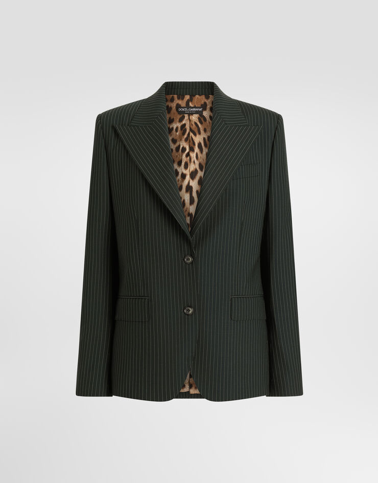 Dolce & Gabbana Linda single-breasted jacket in pinstripe wool Dolce & Gabbana Linda single-breasted jacket in pinstripe wool Multicolor F29WWTFRBDQ