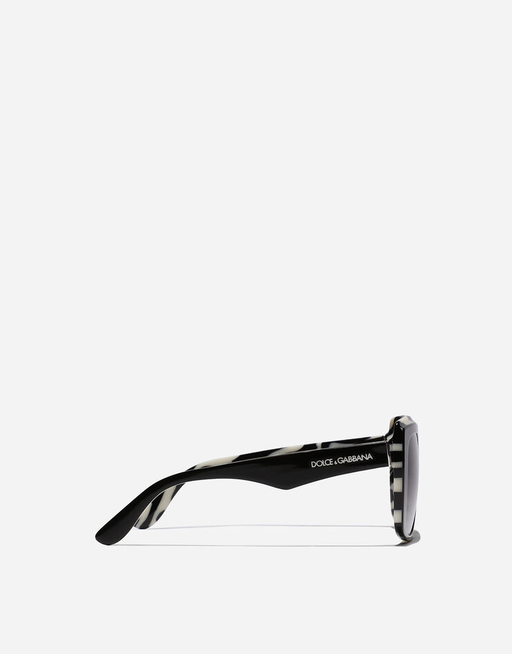 Dolce & Gabbana Солнцезащитные очки New Print Черный с зебровым принтом VG441AVP28G