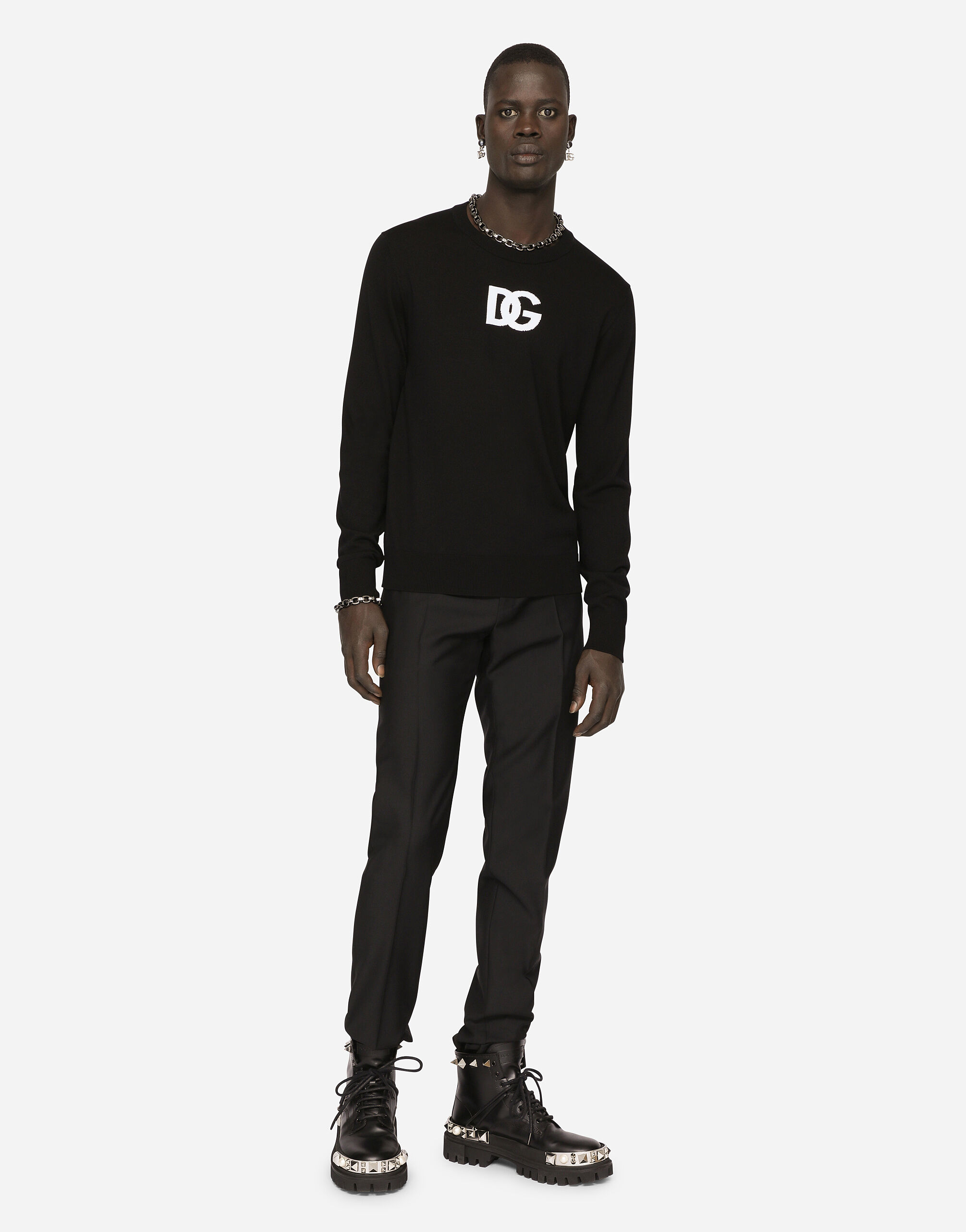 Pull Girocollo in Multicolor for Men | Dolce&Gabbana® US