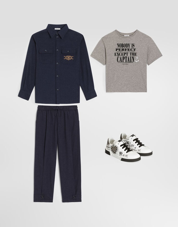 Dolce & Gabbana Melange flannel shirt Dolce & Gabbana Melange flannel shirt Grey L45S12FU5ZI