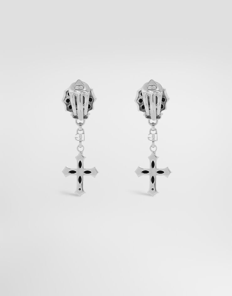 Dolce & Gabbana Orecchini pendenti con croci Dolce & Gabbana Orecchini pendenti con croci Nero WEQ4S2W1111