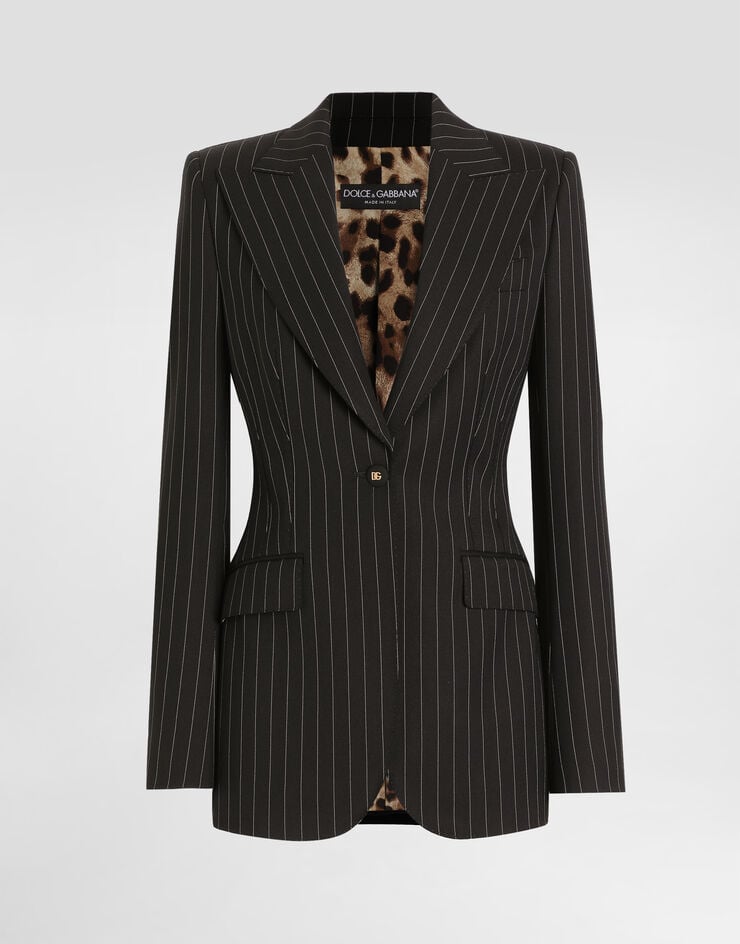 Dolce & Gabbana Single-breasted pinstripe wool jacket Multicolor F29QGTFRBC0