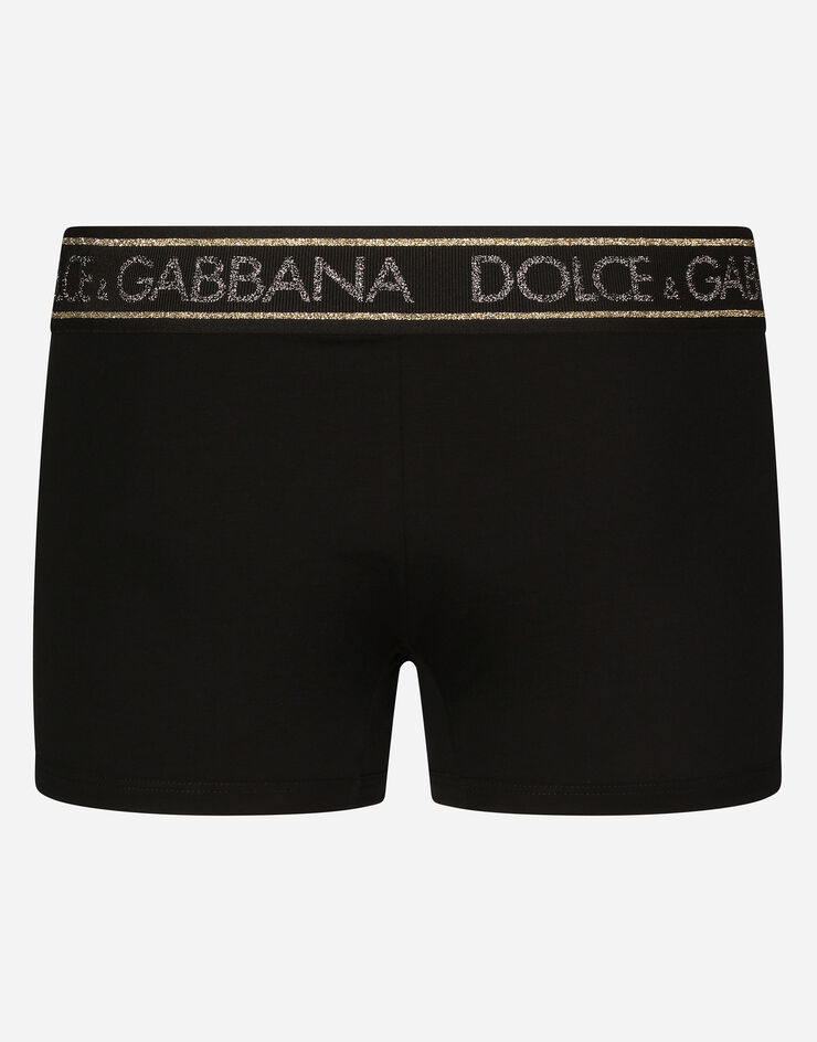 Dolce & Gabbana 双弹平纹针织平角内裤 黑 M4D95JFUEB0