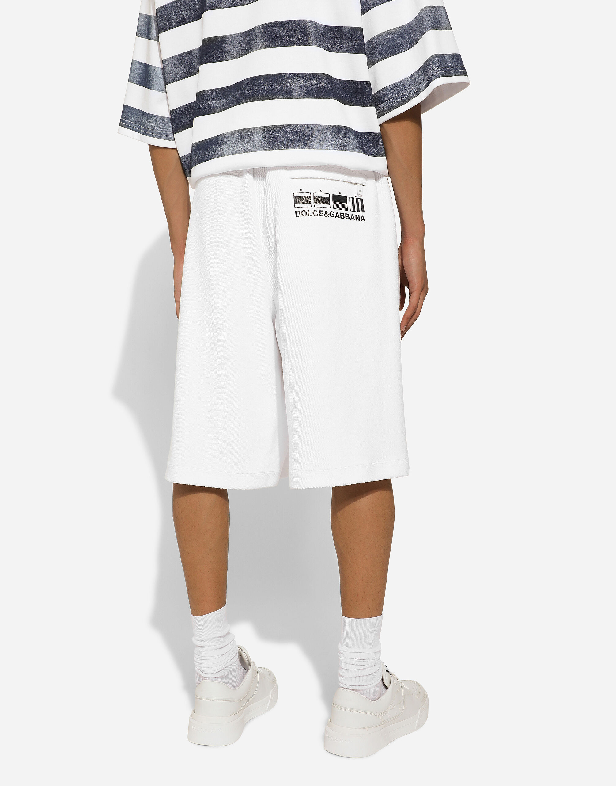 Jogging shorts in White for Men Dolce Gabbana