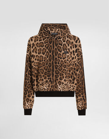 Dolce & Gabbana Cotton hoodie with tag Print G9BJATFS785