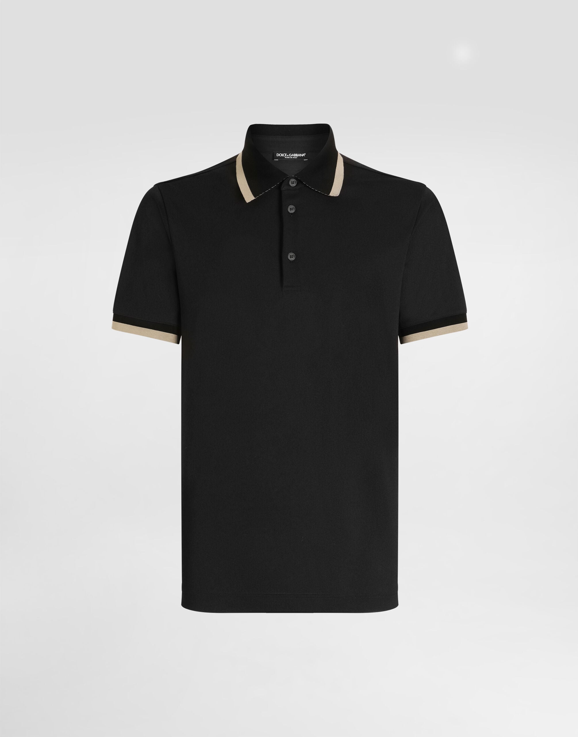 Blackのメンズ Jersey polo shirt | Dolce&Gabbana®