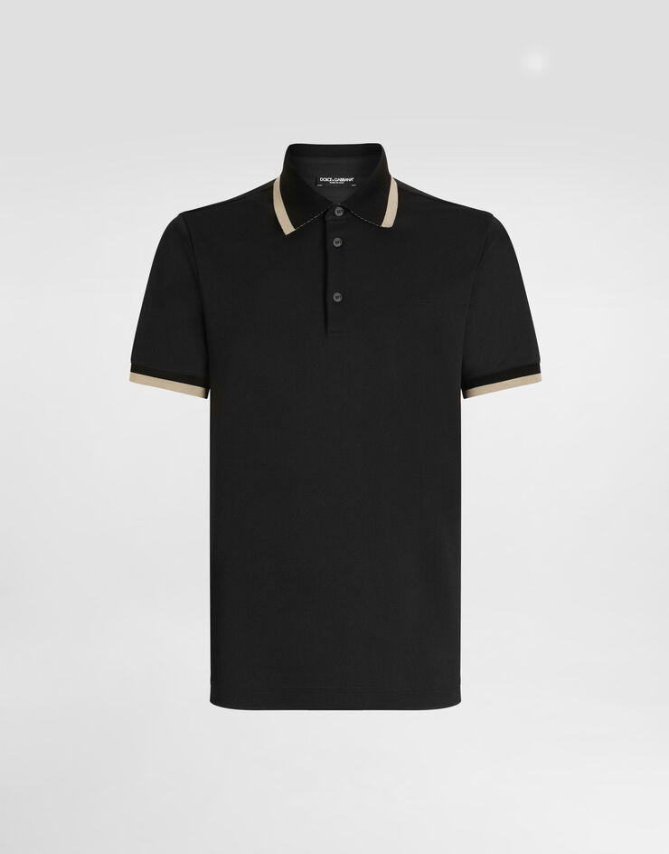 Dolce & Gabbana Jersey polo shirt Black G8SW8THU7VD