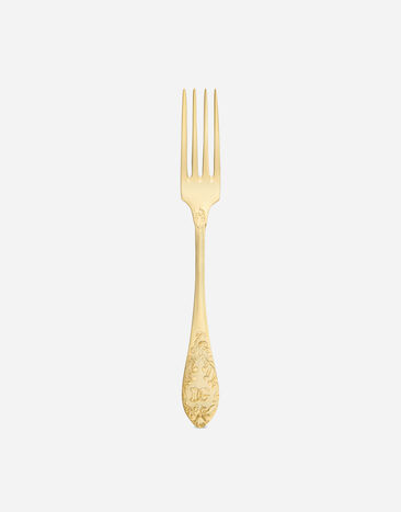 Dolce & Gabbana 24k Gold Plated Dessert Fork Gold TCPS01TCA51