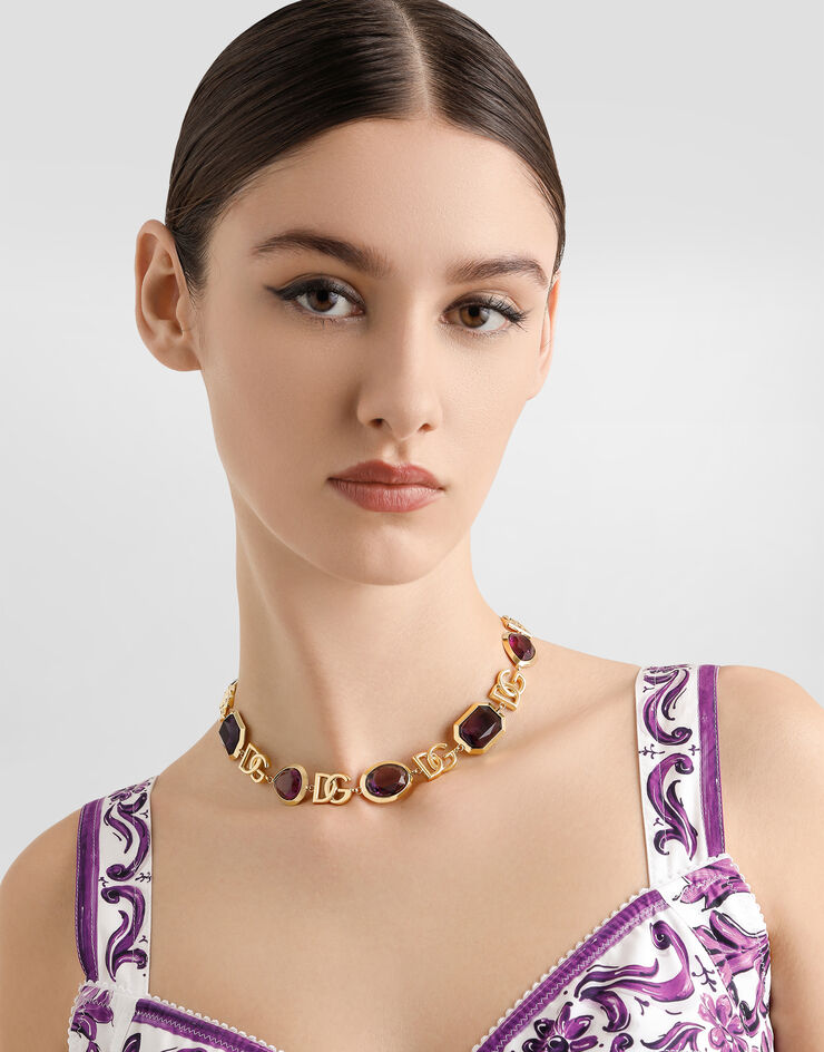 Dolce & Gabbana Collar con logotipo Gold WNR6M5W1111