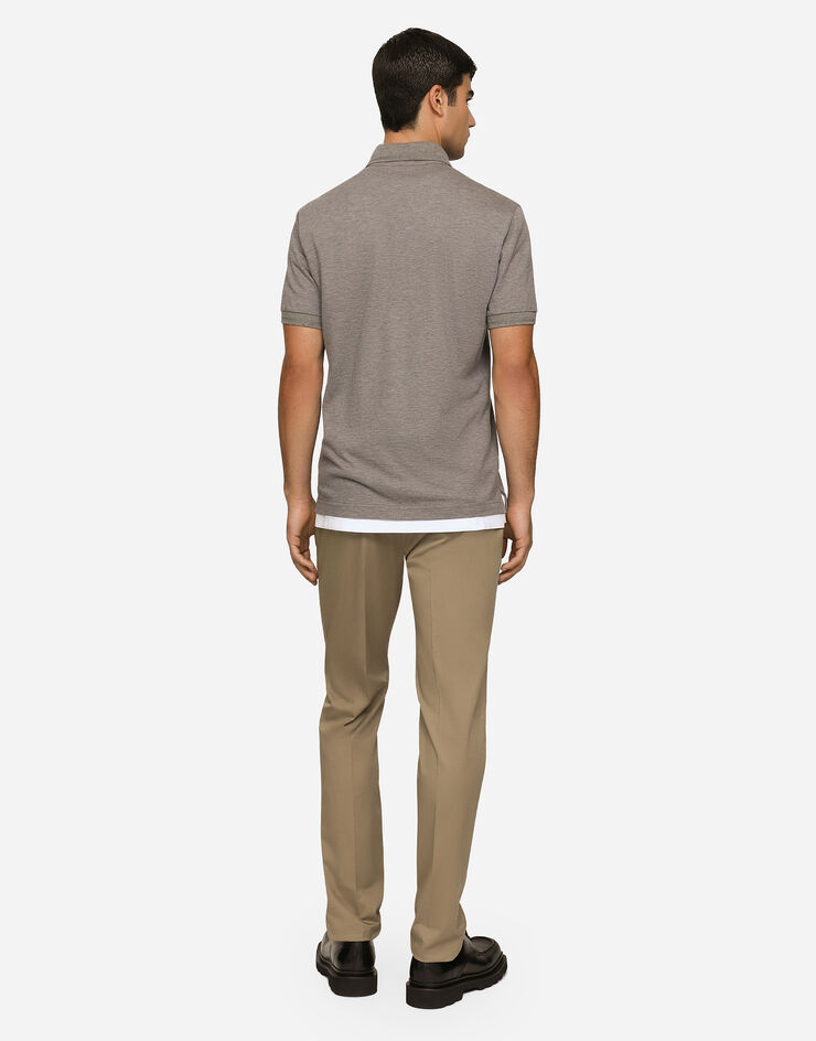 Dolce & Gabbana Stretch gabardine trousers Beige GY6IETGG825