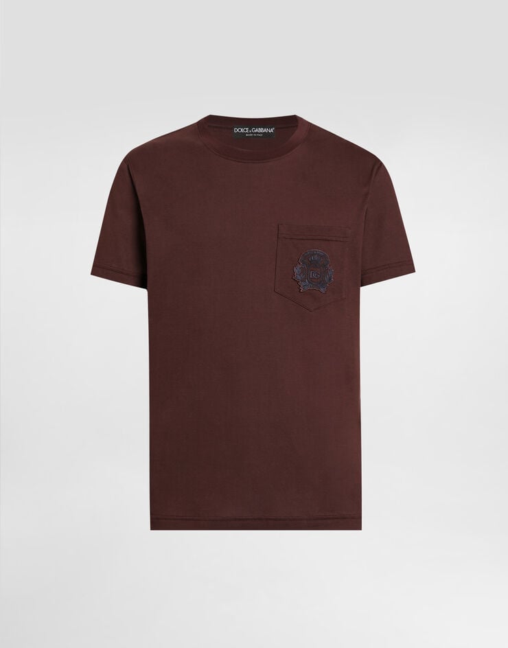 Dolce & Gabbana Cotton t-shirt with embroidery Multicolor G8RA2ZG7PZE