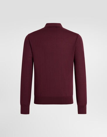Dolce & Gabbana Knit cashmere polo shirt Purple GXZ25TJBW1W