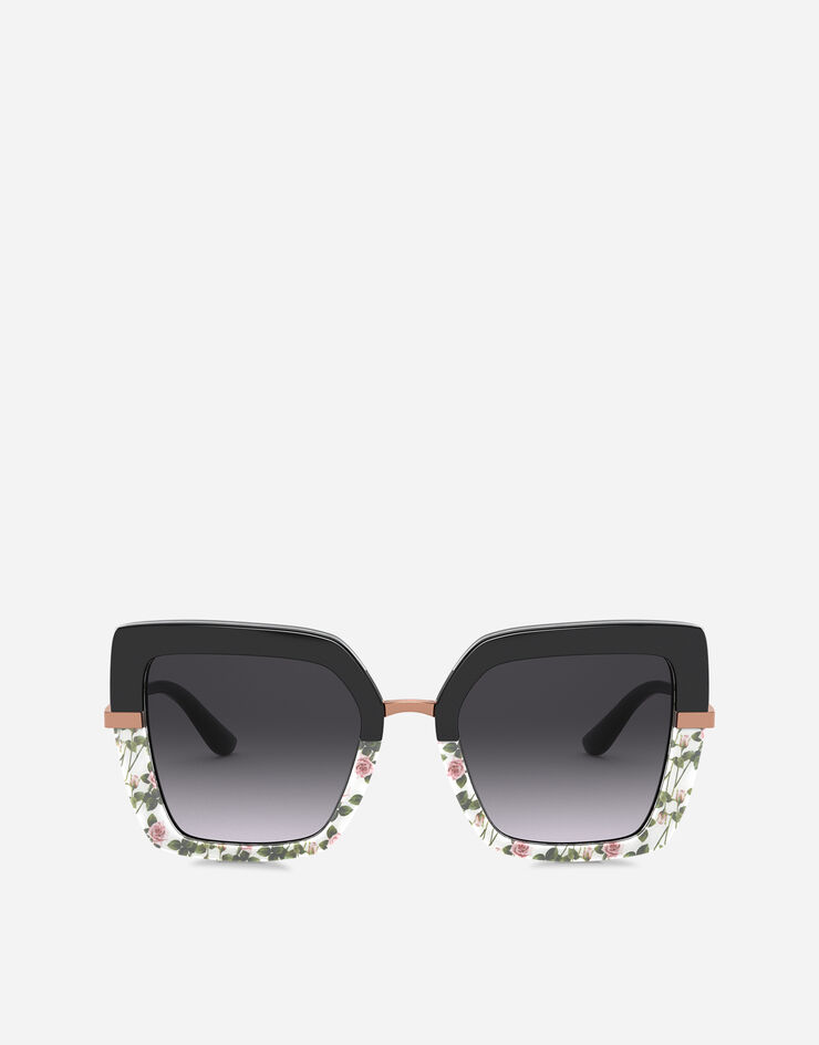 Dolce & Gabbana Half print sunglasses ブラック VG4373VP08G