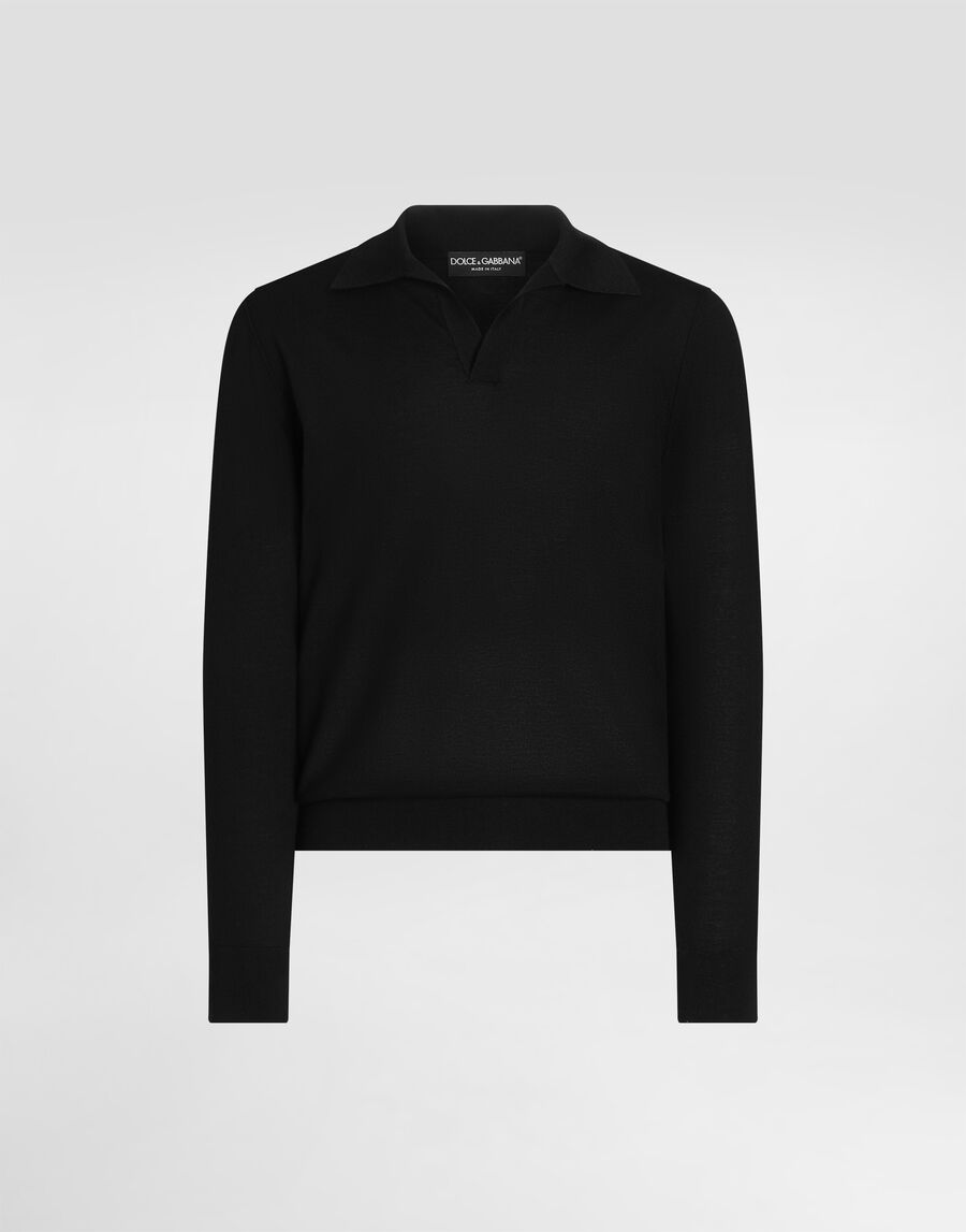 Knit polo shirt