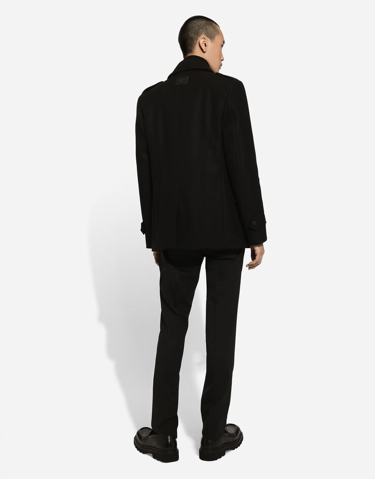 Dolce & Gabbana Double-breasted wool-blend pea coat Black G046UTHUMT8
