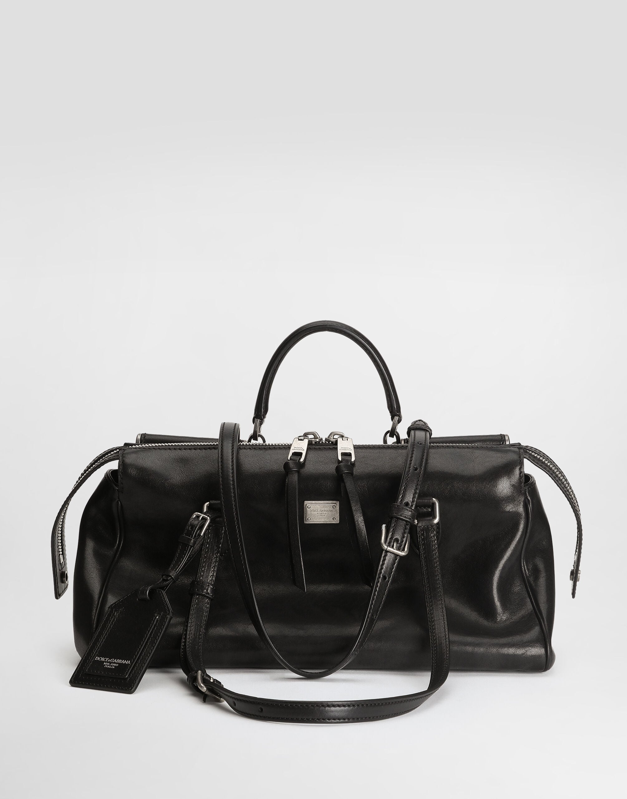 Medium Vittoria calfskin bag in Black for Women | Dolce&Gabbana® US