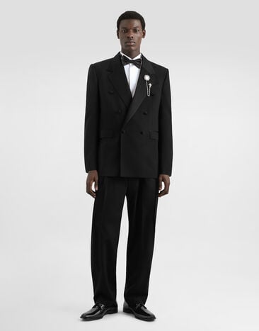 Dolce & Gabbana Palermo double-breasted tuxedo jacket in virgin wool Dolce & Gabbana Palermo double-breasted tuxedo jacket in virgin wool G2VN7TGK449
