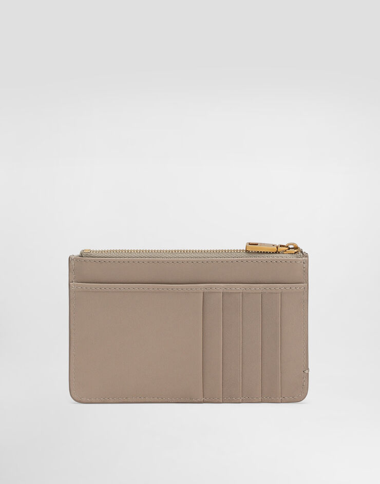 Dolce & Gabbana Plongé calfskin card holder Beige BI1261A9S25