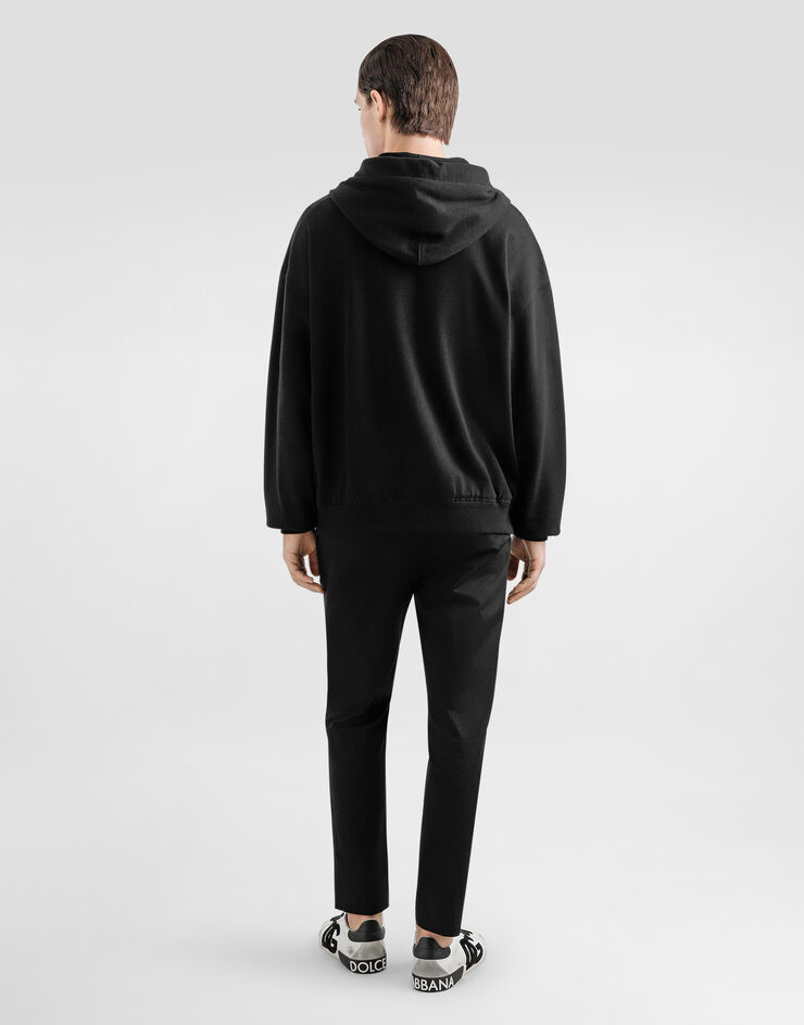 Dolce & Gabbana ロゴプレート コットン フーディ ブラック G9BNKTG7O2K
