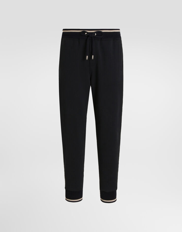 Dolce & Gabbana Cotton jogging trousers with embroidery Dolce & Gabbana Cotton jogging trousers with embroidery Blue GVS2HZG7P9L