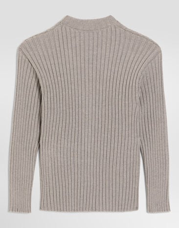 Dolce & Gabbana 카디건 버진 울 소재 리브 니트 디테일 Grey L5KWH3JDVL5
