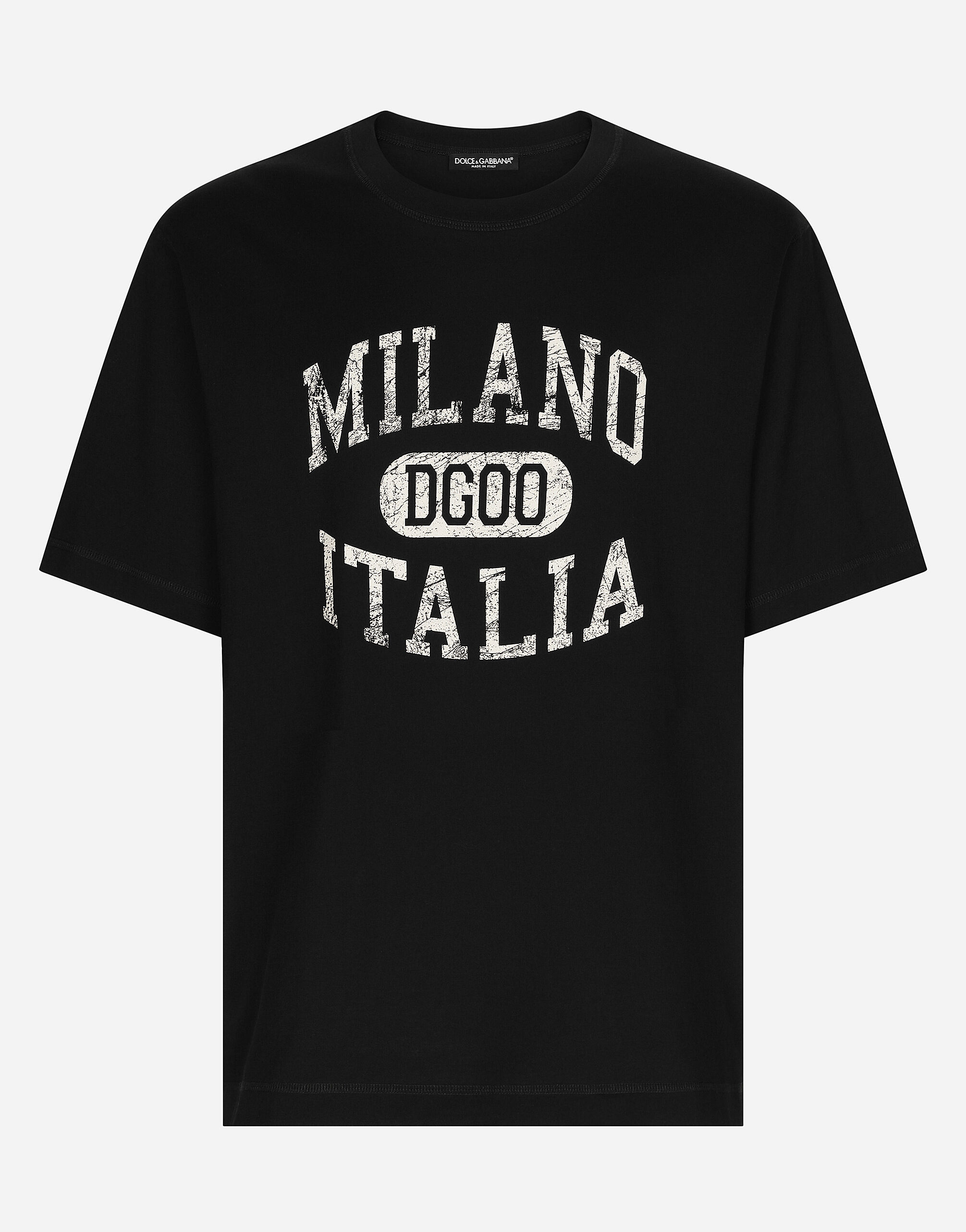 Dolce & Gabbana Baumwoll-T-Shirt mit DG-Logoprint Mehrfarbig G8PN9TG7NPZ