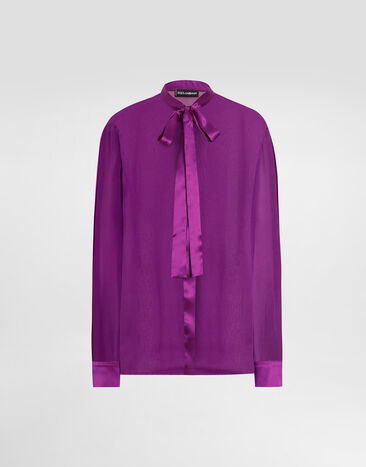 Dolce & Gabbana Chiffon shirt Purple F5S81TFU1AT