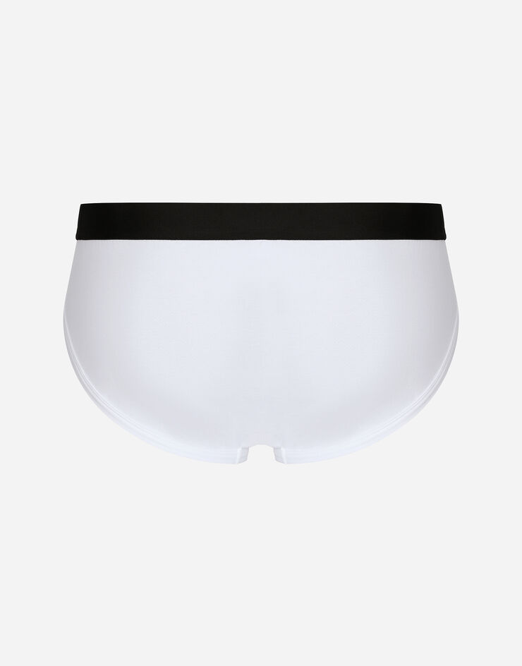 Dolce & Gabbana Mid-rise briefs in two-way stretch cotton jersey White M3F42JONR21