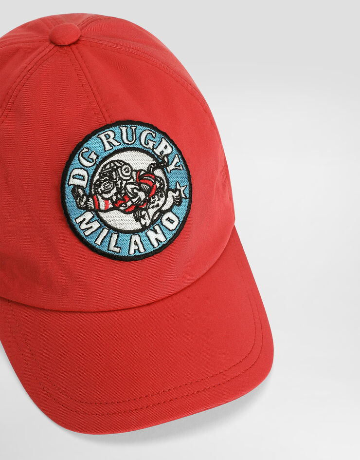 Dolce & Gabbana Drill baseball hat with DG rugby patch Multicolor LB4H80G7PWK