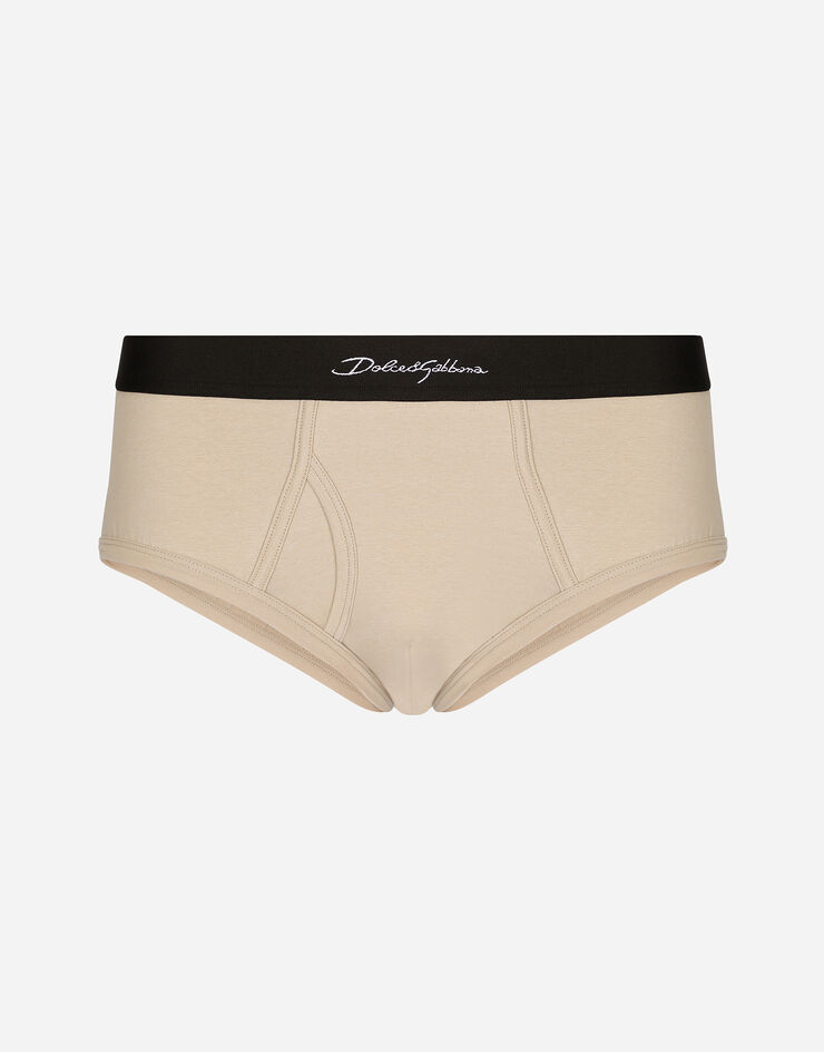 Dolce & Gabbana Brando briefs in two-way stretch cotton Beige M3F43JONR21