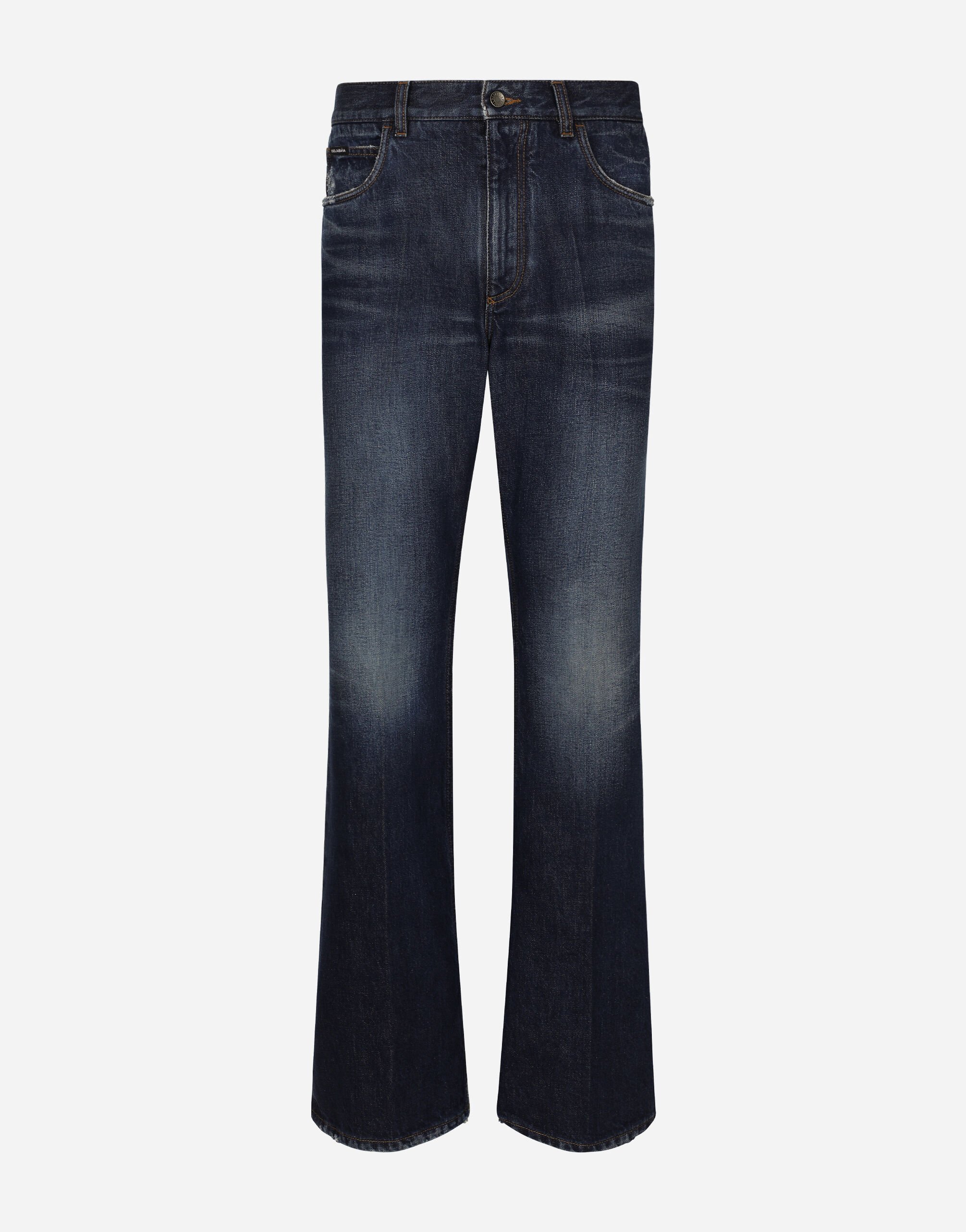 Dolce & Gabbana Jeans a zampa in denim blu Multicolore G5LI1DG8KP6