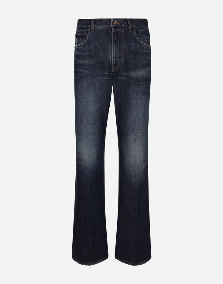 Dolce & Gabbana Jeans a zampa in denim blu Blu GP02UDG8KF5