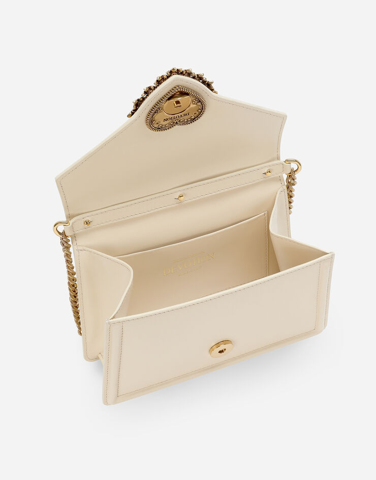 Dolce & Gabbana Маленькая сумка Devotion с короткой ручкой белый BB6711AV893